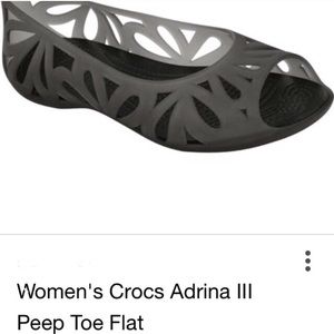 Crocs peep toe flats